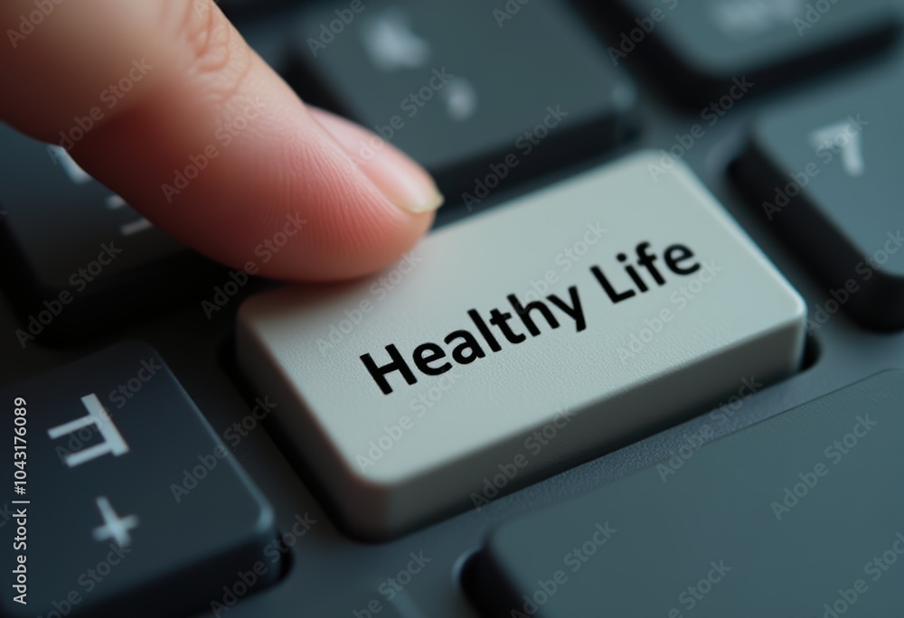 Healthy Life button on keyboard close-up, symbolizing online wellness choices
Healthy Life button on keyboard close-up, symbolizing online wellness choices
