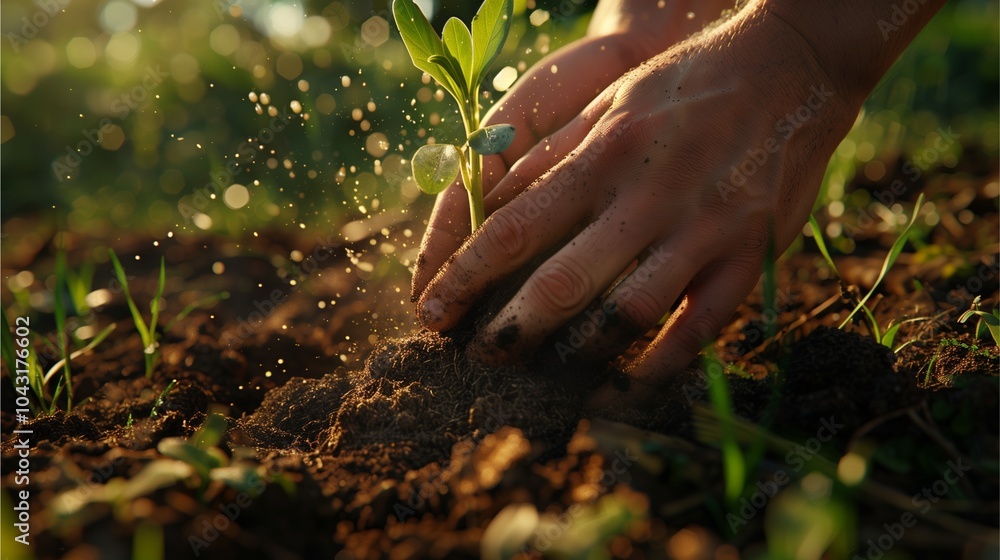 Fototapeta premium Planting replacement trees