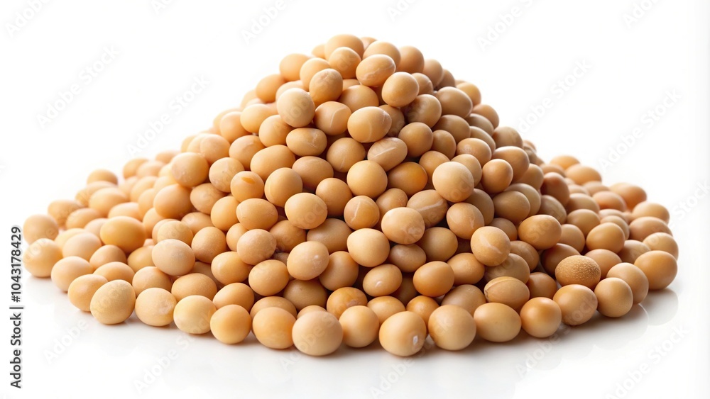 Heap of soybeans isolated on white background with clipping path included Heap of soybeans isolated on white background with clipping path included