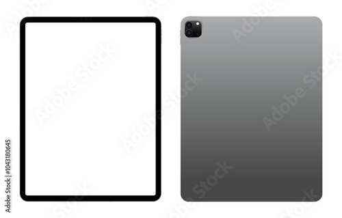 Free Download Tablet PC with blank screen on transparent background. Realistic vector illustration, for graphic and web design - GFXLoad