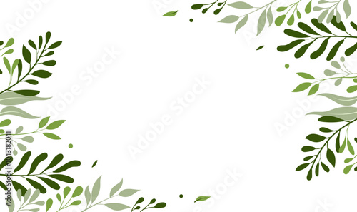 green leaves frame