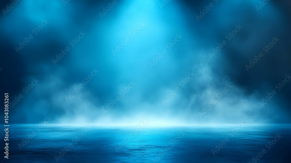 Blue Smoke Background - Abstract Blue Smoke Background - Abstract