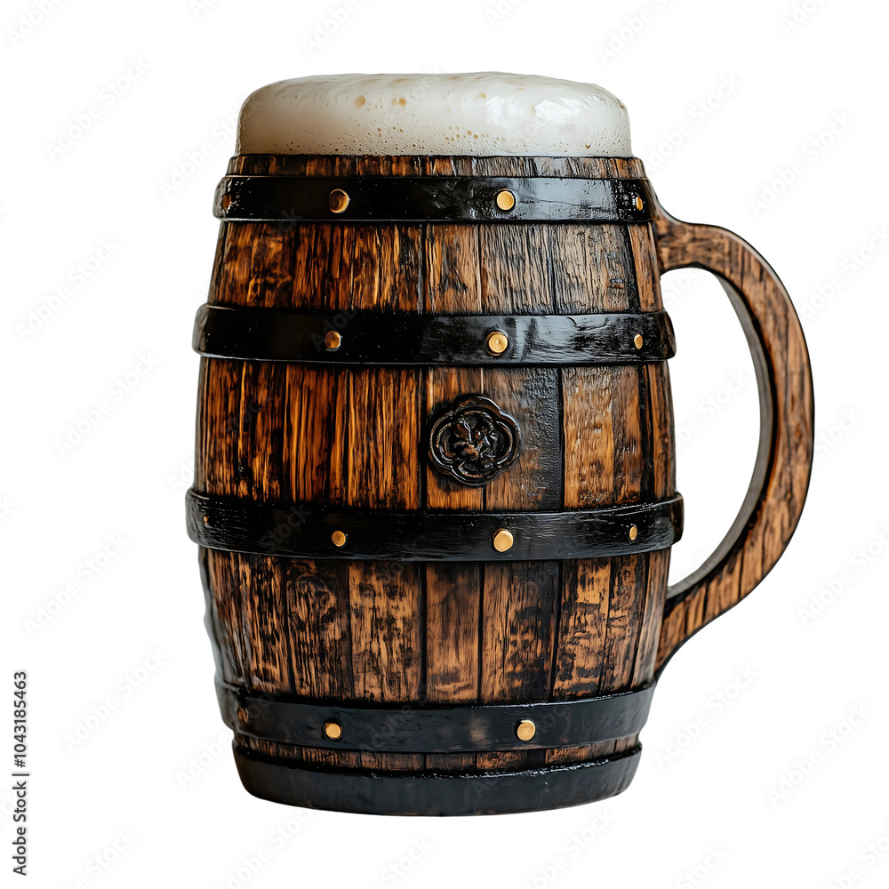 A wooden mug of Beer A wooden mug of Beer