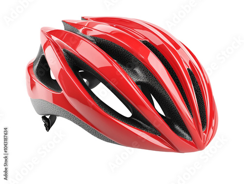 a red bicycle helmet photo