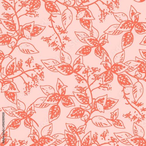 Wallpaper Mural seamless abstract pattern digital illustration wrapping paper with graphic chaotic oriental hand drown colorful elements watercolor paint snowflakes fabric design print winter style Torontodigital.ca