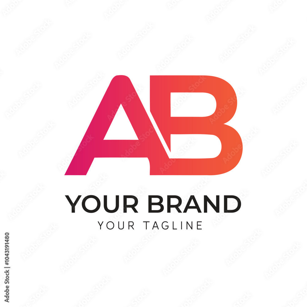 Obraz premium Letter AB modern and creative logo design.