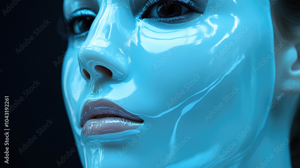 Naklejka premium Medical Grade Cosmetic Facial Mask Application