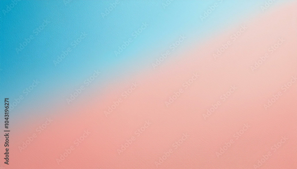 Naklejka premium Serene pastel hues blend seamlessly, creating a calming gradient of soft blue transitioning into delicate peach. A minimalist masterpiece.