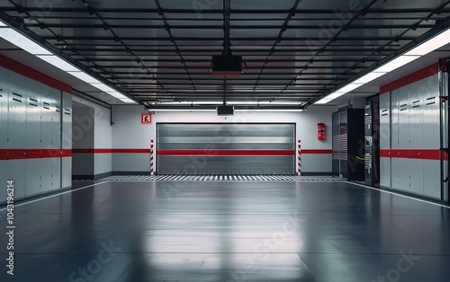A formula 1 Garage empty, Generative Ai 