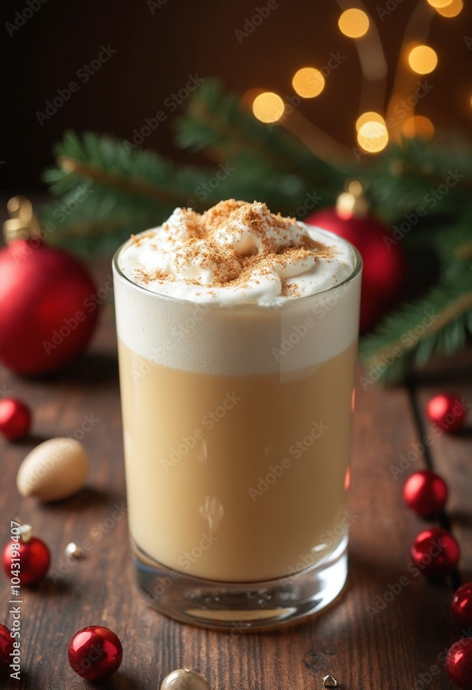 Professional food photography of a Christmas Eggnog Professional food photography of a Christmas Eggnog