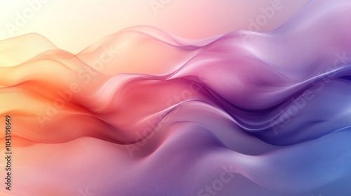 Smooth gradient waves with soft transitions in warm pastel colors