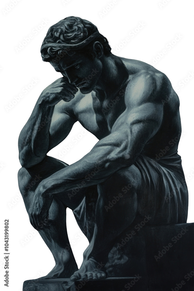 Fototapeta premium PNG Greek illustration sculpture detailed.