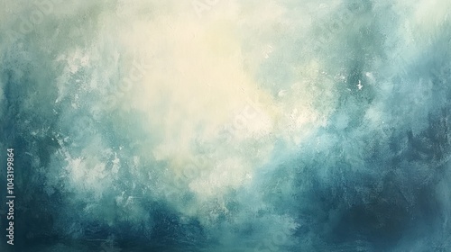 Light blue and soft green watercolor brushstrokes with subtle blending, giving a calm, serene atmosphere