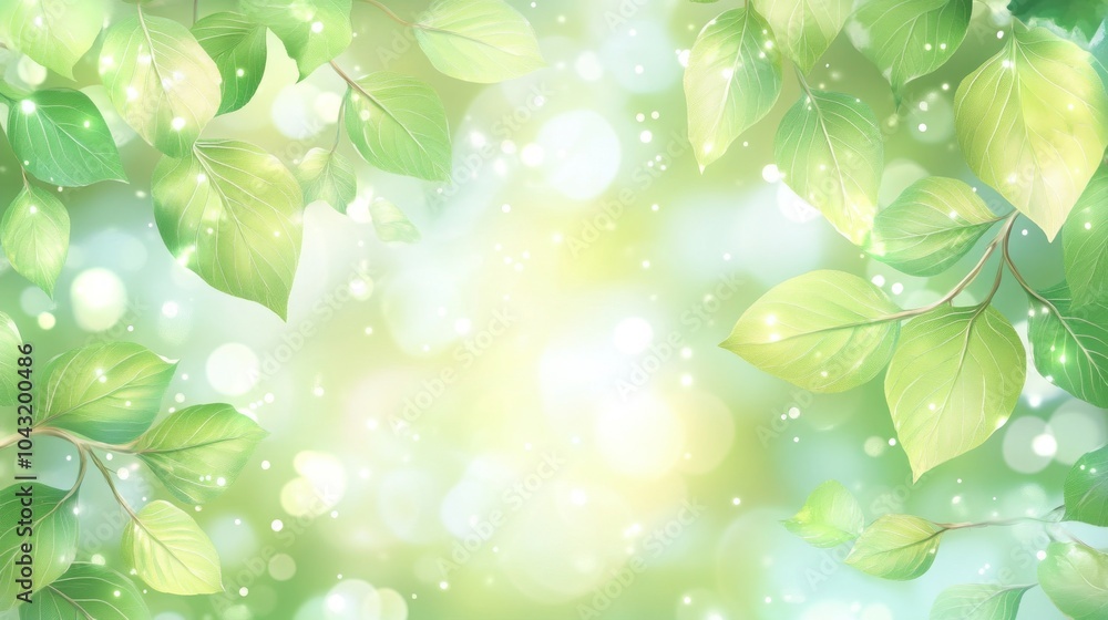 A soft-focus background featuring green leaves and light bokeh, ideal for nature-themed designs. A soft-focus background featuring green leaves and light bokeh, ideal for nature-themed designs.