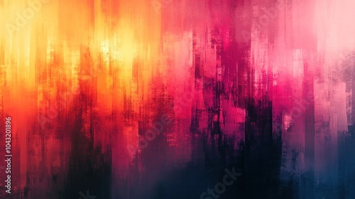 Abstract blend of vivid colors and digital glitch effects, creating a visually striking and modern background