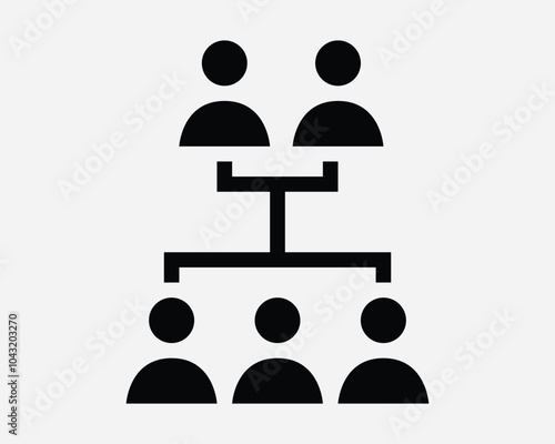 Family Tree Network Genealogy Teamwork Team Organization Structure Leadership Leader Flow Chart Connection Black White Vector Sign Icon Shape Outline