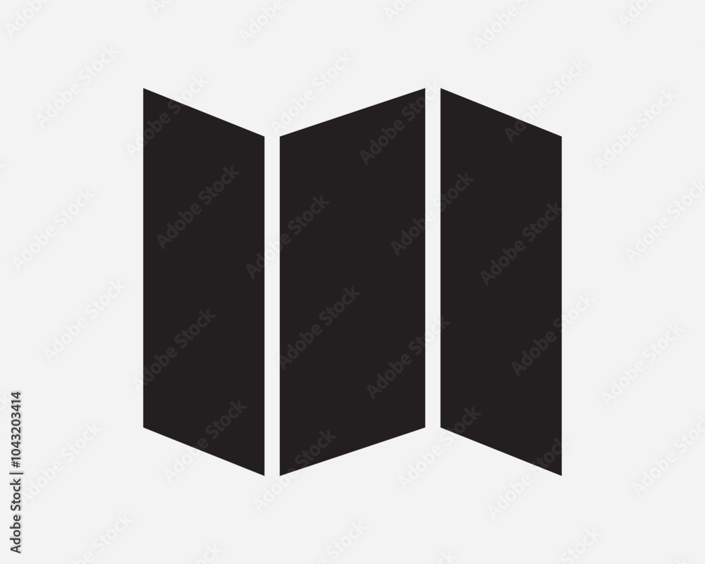 Folding Brocher Flyer Leaflet Page Map Guide Fold Folded Paper Print Document Magazine Presentation Icon Sign Line Outline Black White Vector Shape Folding Brocher Flyer Leaflet Page Map Guide Fold Folded Paper Print Document Magazine Presentation Icon Sign Line Outline Black White Vector Shape