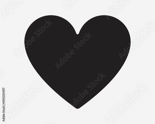 Heart Love Passion Lover Loving Romantic Passionate Flirt Romance Lover Relationship Like Valentine Icon Sign Shape Line Outline Black White Vector