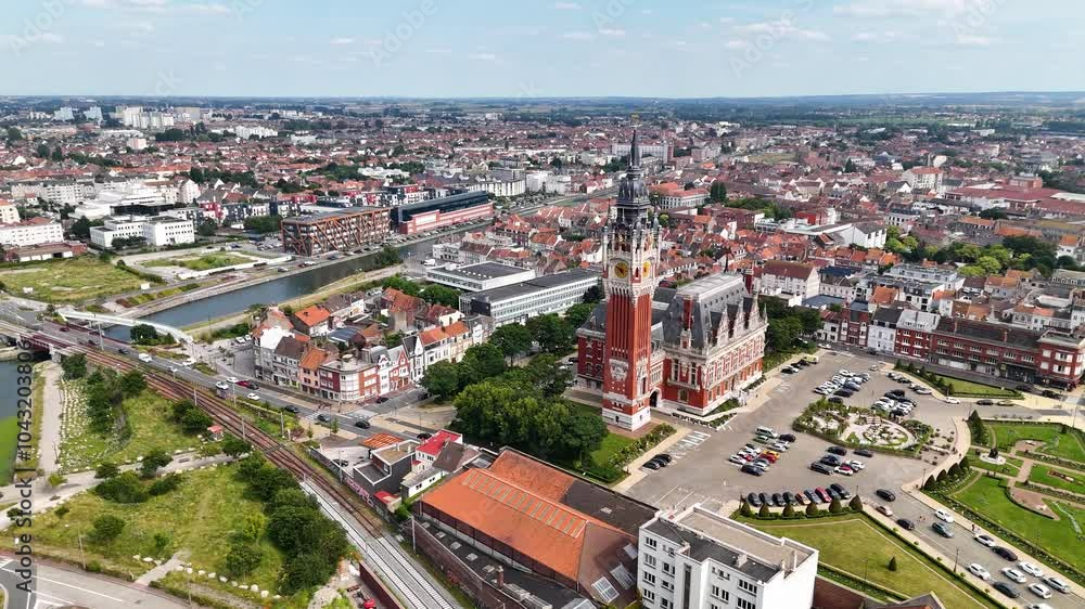 Bird's-eye view of Calais in France Bird's-eye view of Calais in France