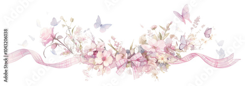 PNG Butterfly border art illustration romantic.