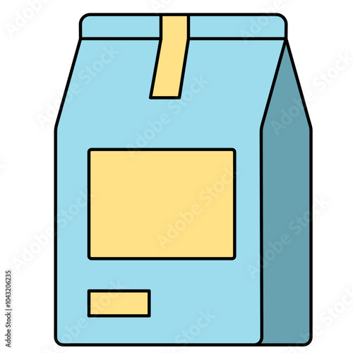 Paper bag pakage icon photo