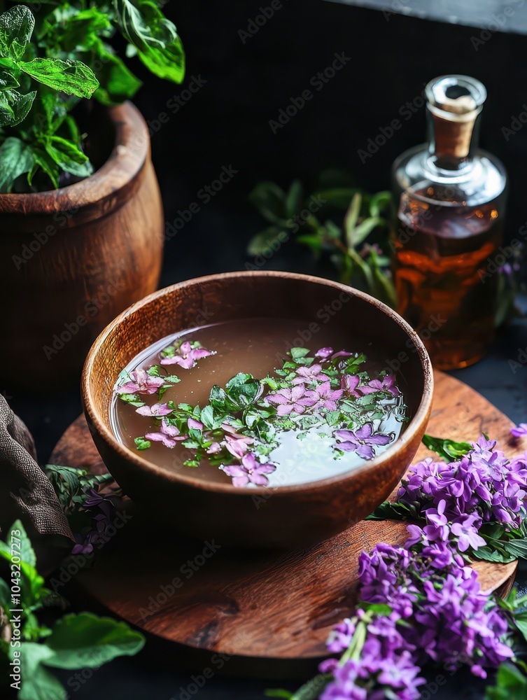 Delicious fresh light broth infused with earthy organic flavors and garnished with vibrant seasonal herbs. Delicious fresh light broth infused with earthy organic flavors and garnished with vibrant seasonal herbs.