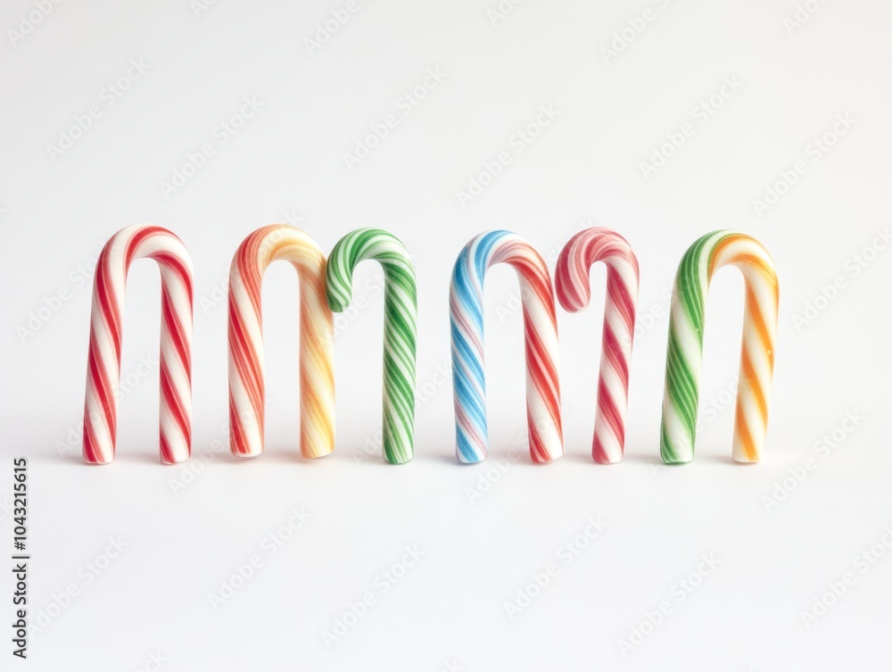 Obraz premium Candy canes in a row