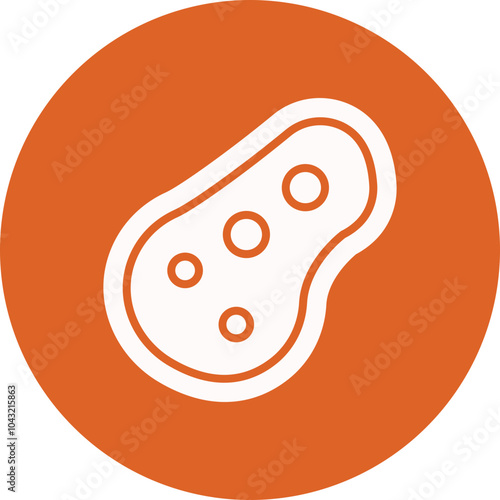 Meat Cuts glyph circle icon