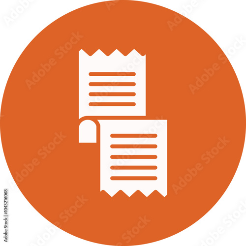 Customer receipt glyph circle icon