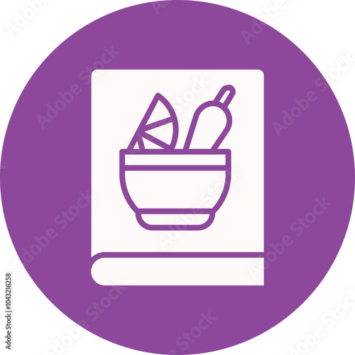 Cooking Book glyph circle icon