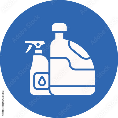 Cleaning Supplies glyph circle icon