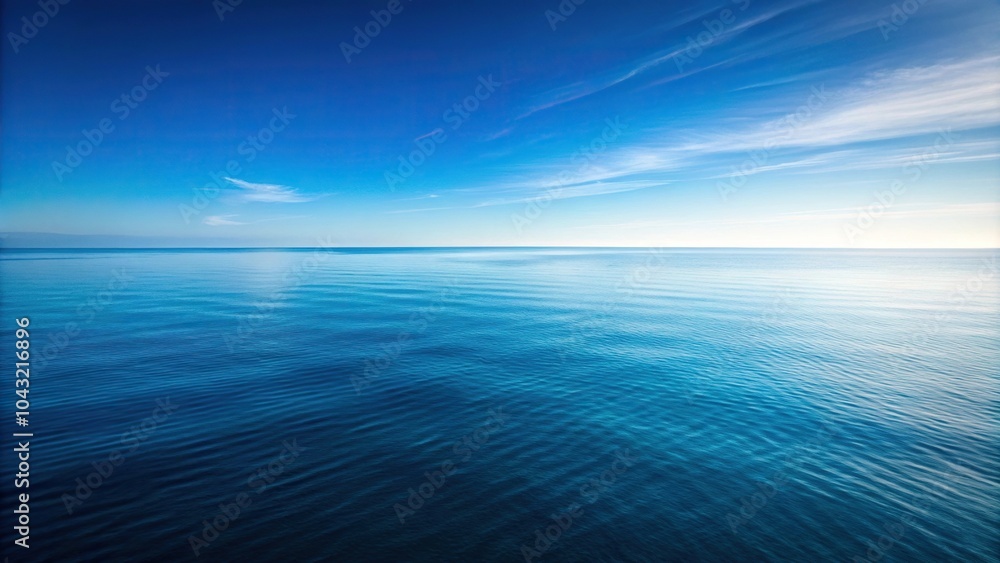 Fototapeta premium High angle minimalist ocean landscape with negative space, isolated island