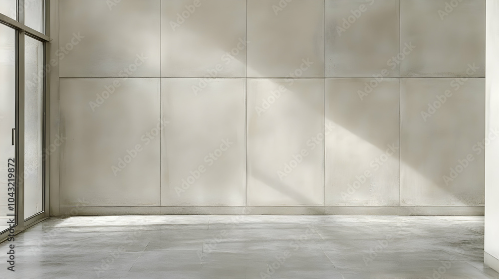 Empty Room with Sunlight on Concrete Wall - Photo Empty Room with Sunlight on Concrete Wall - Photo