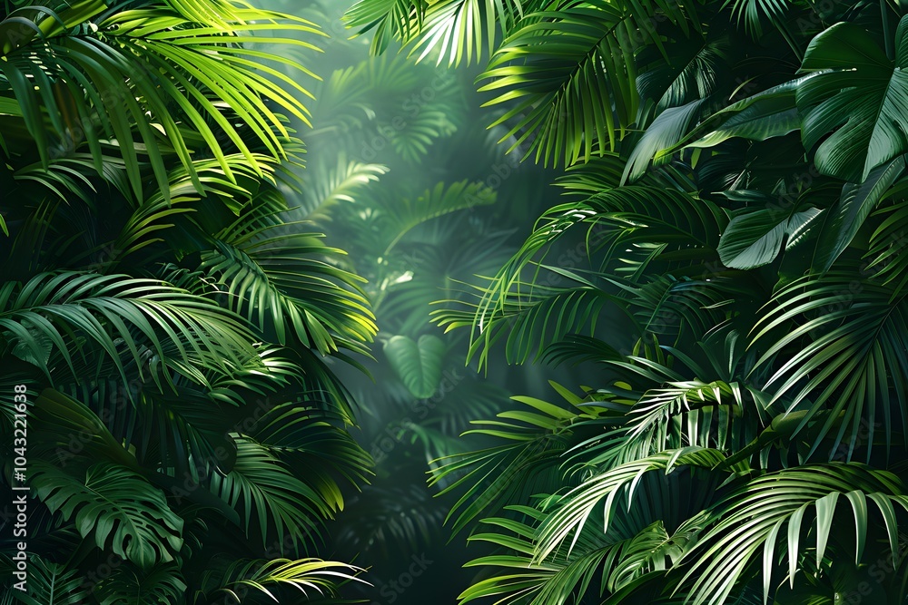 Fototapeta premium A forest filled with lots of green leaves