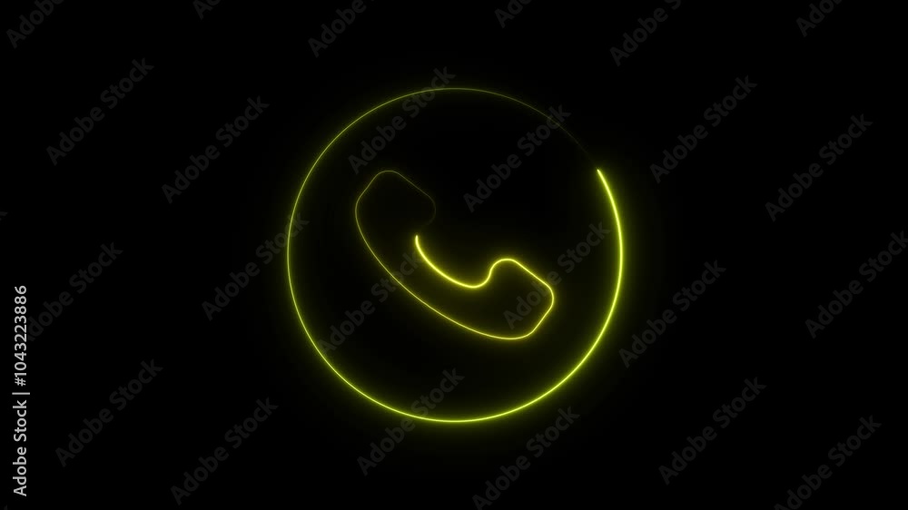 Neon incoming call icon animation Neon incoming call icon animation