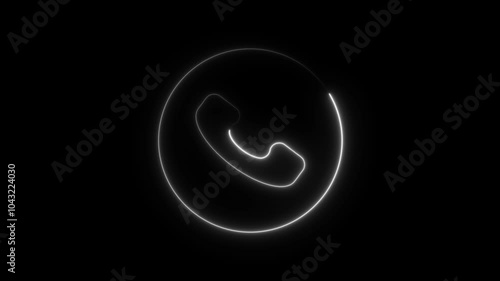 Wallpaper Mural Neon incoming call icon animation Torontodigital.ca