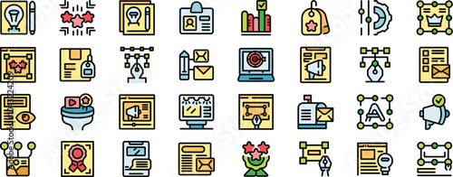 Content manager working on content creating process with different types of digital content