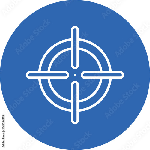FirstPerson Shooter (FPS) line circle icon
