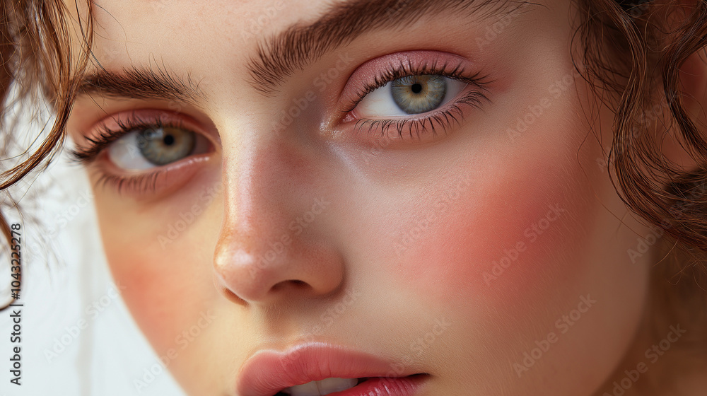 close up portrait of a woman, makeup model, cosmetics, pink tone makeup close up portrait of a woman, makeup model, cosmetics, pink tone makeup