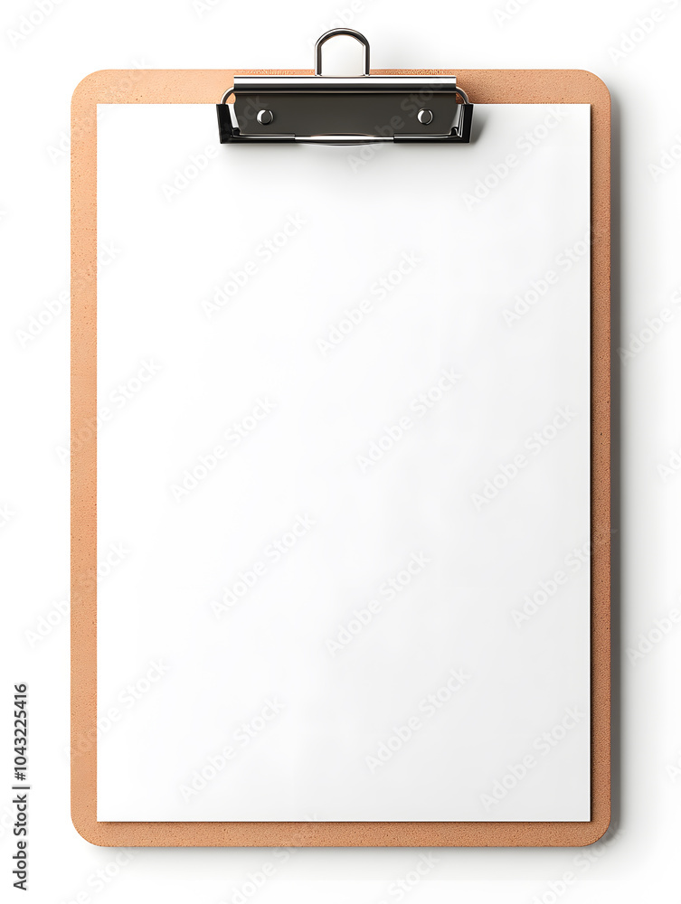 Empty blank clipboard with paper sheet isolated on white background Empty blank clipboard with paper sheet isolated on white background