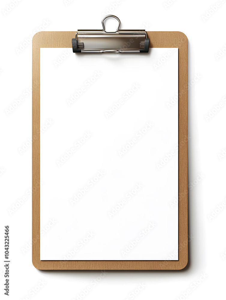 Empty blank clipboard with paper sheet isolated on white background Empty blank clipboard with paper sheet isolated on white background