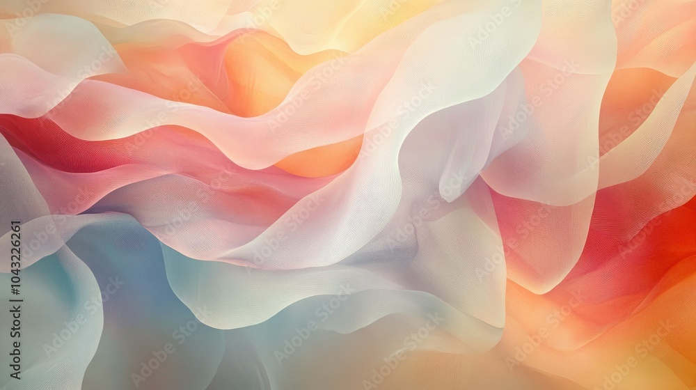 Obraz premium Light-colored edges with soft, dynamic hues overlaying a neutral background, creating an eye-catching, abstract visual effect.