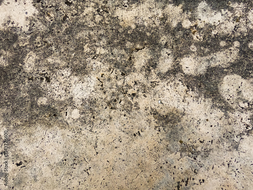 Background of fragment of old Roman stone wall close up view