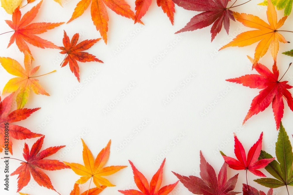 Composition of autumn leaves on a white background. Flat lay, top view, copy space. Composition of autumn leaves on a white background. Flat lay, top view, copy space.