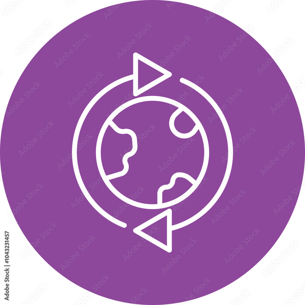 Circular Economy line circle icon Circular Economy line circle icon