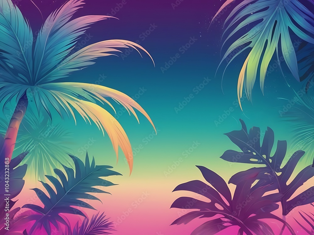Obraz premium Gradient tropical background