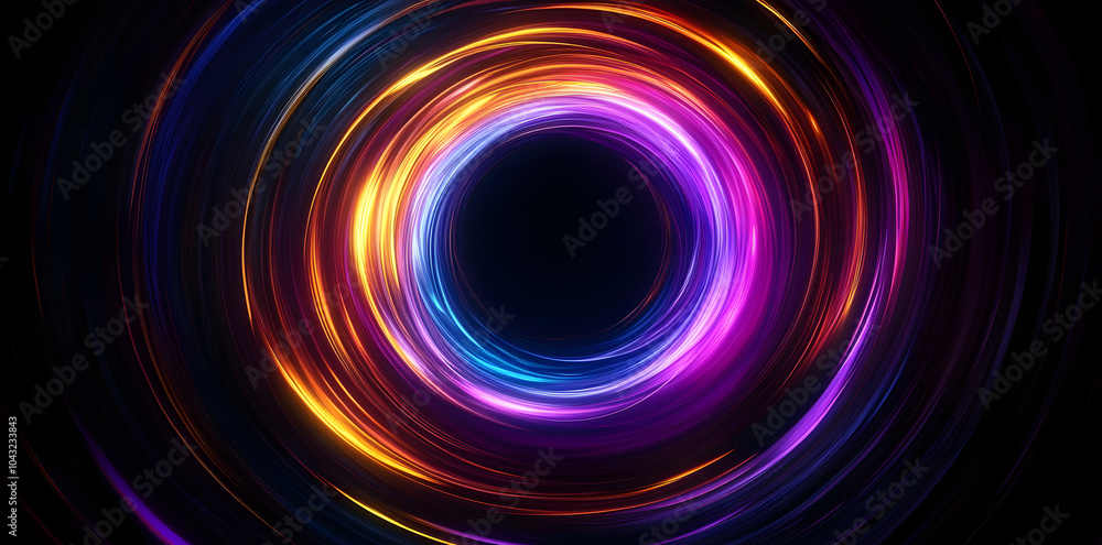 Obraz premium Abstract glowing galaxy energy tunnel in space background