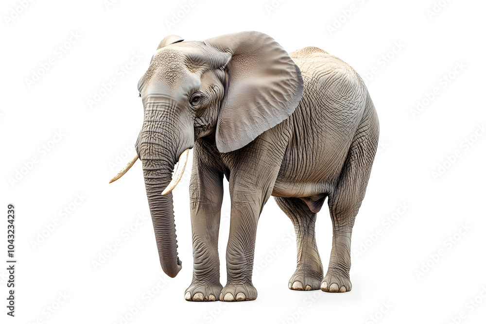 Obraz premium Elephant isolated on white background