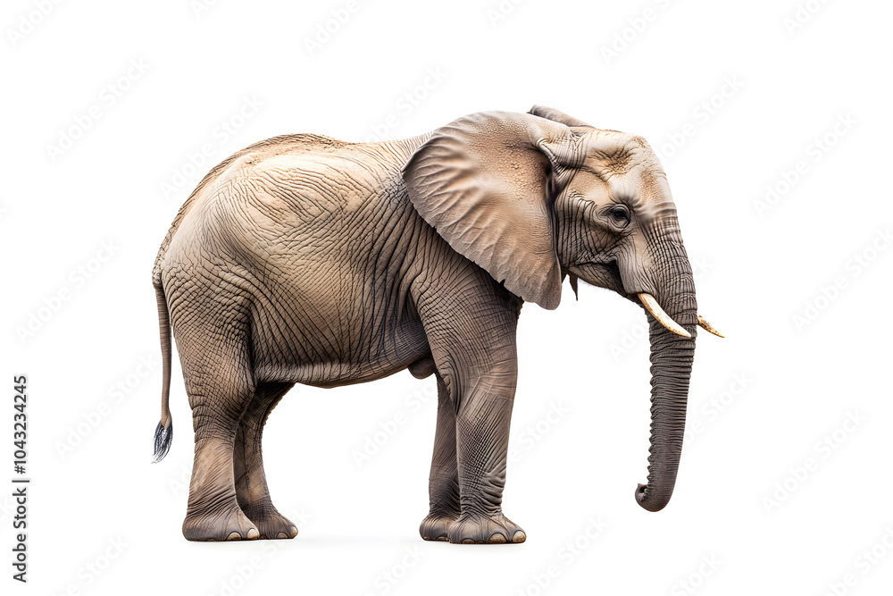 Fototapeta premium Elephant isolated on white background