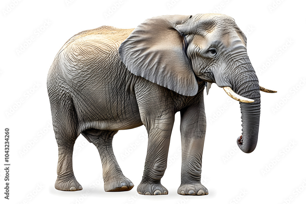 Obraz premium Elephant isolated on white background
